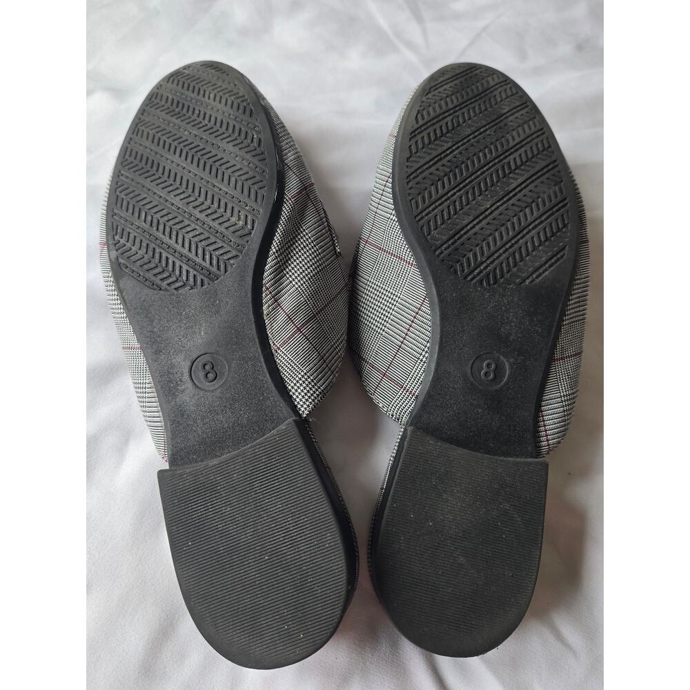 Women's Remmy Plaid Buckle Backless Slip on Office Loafers Light Academia Vibe 8 - Picture 3 of 5